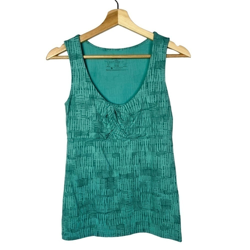 Patagonia Turquoise Blue Bandha Scoop Neck Tank Top S‎